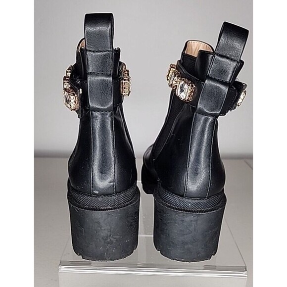 Steve Madden Womens Black Amulet Block Heel Chelsea Ankle Boots US 7 M - Picture 4 of 7